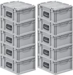 PROREGAL Spar Set 10x Eurobox Nextgen Portable HxBxT 185 x 30 x 40 cm 16 Liter