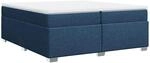 vidaXL Boxspringbett mit Matratze Blau 200x200 cm Stoff2098760