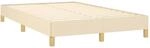 vidaXL Bettgestell ohne Matratze Creme 120x190 cm Stoff 3269617