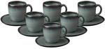 like. by Villeroy & Boch Lave Kaffeetassen mit Untertassen 190 ml 6er Set Gris