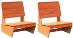 vidaXL Gartenst&uuml;hle 2 Stk Wachsbraun 60x64x70,5 cm Massivholz Kiefer 859314