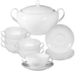 Seltmann Weiden Rondo Liane Wei&szlig; Suppen-Set 13-teilig