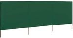 vidaXL 3 Teiliges Windschutzgewebe 400 x 120 cm Gr&uuml;n 44540