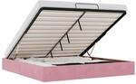 vidaXL Ottoman-Bett ohne Matratze Rosa 200x200 cm Samt 3310990