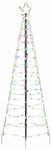 vidaXL LED Weihnachtsbaum mit Erdspie&szlig;en Mehrfarbig 250 cm Eisen 42018751