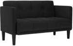 vidaXL Zweisitzer-Sofa Schwarz 111 cm Stoff 4100562