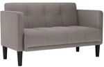 vidaXL Zweisitzer-Sofa Taupe 111 cm Stoff 4100564