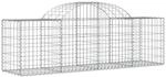vidaXL Gabionen mit Hochbogen 10 Stk 200x50x60/80 cm Eisen 1670982