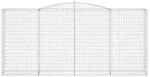 vidaXL Gabionen mit Hochbogen 3 Stk 400x50x180/200cm Eisen 1635322