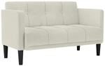 vidaXL Zweisitzer-Sofa Creme 111 cm Samt 4100576