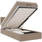 vidaXL Ottoman-Bett mit Matratzen & LEDs 90x190 cm Kunstleder 3312131