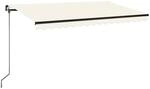 vidaXL Markise Manuell Einziehbar 400x350 cm Creme 3069177