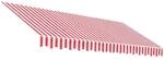 vidaXL Markisenbespannung Rot und Wei&szlig; Gestreift 3,5x2,5 m 367715