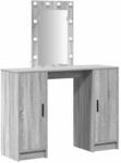 vidaXL Schminktisch mit Speicher Grau 102 x 33 x 135 cm Holzwerkstoff 865186