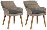 vidaXL Gartenstuhl 2 Stk Schwarz 55 x 62,5 x 82 cm Poly-Rattan 42006213