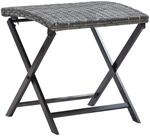 vidaXL Klapphocker Poly Rattan Grau