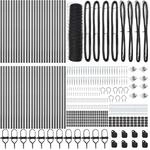 vidaXL Zaunpfosten Grau 100 x 0,4 m 50 mm Netz Stahl und PVC 3353294