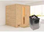 Karibu Sauna Marika mit Ofen intergrierte Steuerungt Natur
