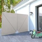 Furnicato Faltbarer Terrassen-seitenf&auml;cher Creme 240x160 Cm
