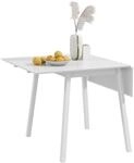 HOMCOM Esstisch f&uuml;r 2-4 Personen Kiefernholz Wei&szlig; 110L x 86B x 75H cm
