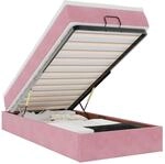vidaXL Ottoman-Bett mit Matratze Rosa 80x200 cm Samt 3311152