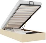 vidaXL Ottoman-Bett ohne Matratze Creme 90x200 cm Stoff 3310852