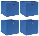vidaXL Aufbewahrungsboxen 4 Stk Blau 32x32x32 cm Stoff 288337