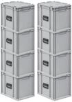 PROREGAL Spar Set 8x Eurobox Nextgen Portable HxBxT 335 x 30 x 40 cm 30 Liter