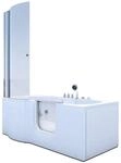 AcquaVapore Seniorendusche und Wanne mit Whirlpool S12D-TH-WP-R Dusche 85x170