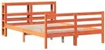 vidaXL Massivholzbett ohne Matratze Wachsbraun 160x200 Kiefernholz 3305846