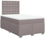 vidaXL Boxspringbett mit Matratze Taupe 120x200 cm Stoff 3292773