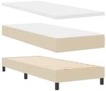 vidaXL Boxspringbett mit Matratze Creme 80 x 200 cm 3341137
