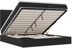 vidaXL Ottoman-Bett mit Matratzen Schwarz 200x200 cm Stoff 3313350