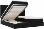 vidaXL Ottoman-Bett mit Matratzen Schwarz 160x200 cm Samt 3313768