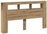 vidaXL LED-Kopfteil Artisan-Eiche 180x18,5x103,5 cm Holzwerkstoff 857691