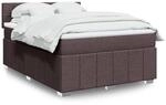 vidaXL Boxspringbett mit Matratze Dunkelbraun 140x200 cm Stoff 3289394
