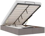 vidaXL Ottoman-Bett ohne Matratze Taupe 120x200 cm Stoff 3310872