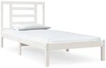 vidaXL Massivholzbett Wei&szlig; Kiefer 90x190 cm 3FT Single1156763