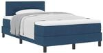 vidaXL Boxspringbett mit Matratze mit Kopfteil Blau 120 x 190 cm Stoff 3338677