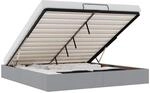 vidaXL Ottoman-Bett ohne Matratze Hellgrau 200x200 cm Stoff 3310903