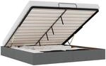 vidaXL Ottoman-Bett ohne Matratze Dunkelgrau 200x200 cm Stoff 3310904