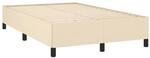 vidaXL Bettgestell ohne Matratze Creme 120x190 cm Stoff 3269636
