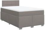 vidaXL Boxspringbett mit Matratze Taupe 120x200 cm Stoff2101588