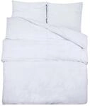 vidaXL Bettw&auml;sche-Set Wei&szlig; 200x220 cm Leichte Mikrofaser 136025