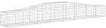 vidaXL Gabionen mit Hochbogen 20 Stk 400x50x40/60cm Verzinktes Eisen 3145927