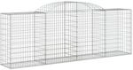vidaXL Gabionen mit Hochbogen 25 Stk 300x50x100/120cm Verzinktes Eisen 3146716