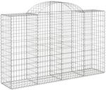 vidaXL Gabionen mit Hochbogen 8 Stk 200x50x120/140cm Eisen 1669107