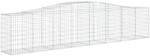 vidaXL Gabionen mit Hochbogen 8 Stk 400x50x80/100cm Eisen 1562280