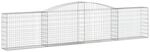 vidaXL Gabionen mit Hochbogen 9 Stk 400x30x80/100cm Verzinktes Eisen 3146860