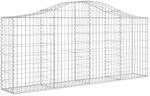 vidaXL Gabionen mit Hochbogen 7 Stk 200x30x80/100 cm Eisen 1562662